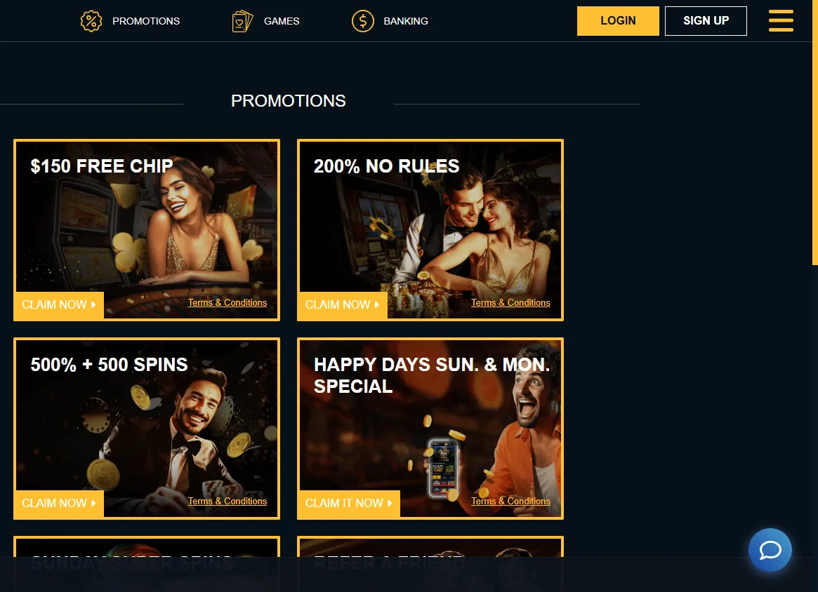 Brango Casino desktop promotions screen